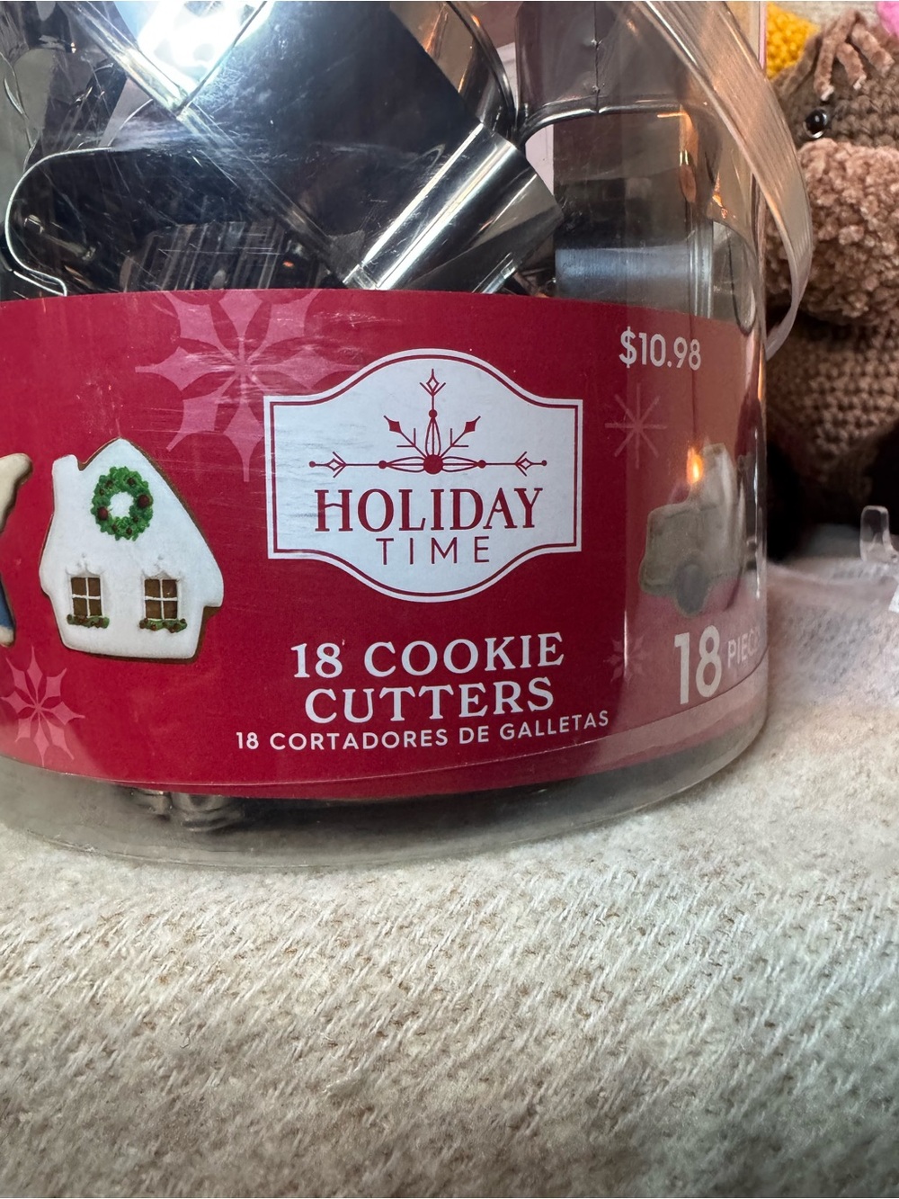 Holiday Time Red and Silver Holiday Cookie Cutter Set - Picture 2 of 3